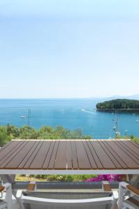 a view of the ocean from the roof of a building at Villa Natalia in Kalami