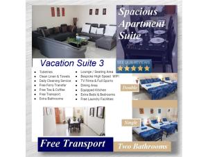 ナゴヤにあるFamily Vacation Suitesのリビング写真のコラージュ