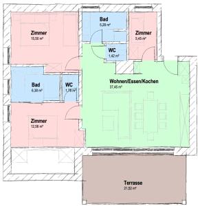 แผนผังของ Villa Turnersee