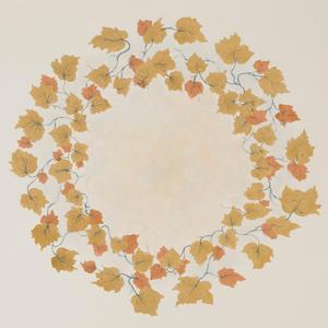 una corona de hojas de otoño en forma de círculo en Palazzo De Giorgi B&B, en Lecce