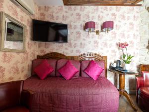 TV a/nebo společenská místnost v ubytování Hotel Minerve