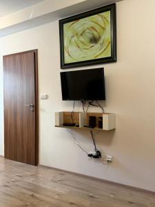 Televiisor ja/või meelelahutuskeskus majutusasutuses Apartmán Rezidence Mikulov