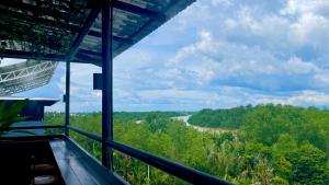 a view of a river from the observation deck at Sunflower World Hotel in Kuala Selangor