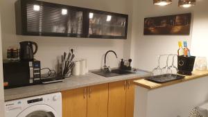 Kuchyň nebo kuchyňský kout v ubytování Vár-i Apartman + 10 fotografií