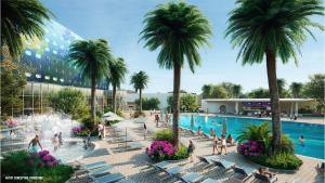 uma representação de uma piscina num resort em Universal's Stella Nova Resort em Orlando