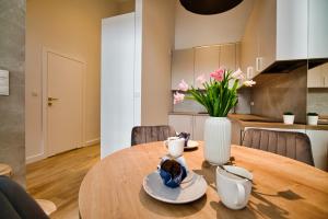 Η κουζίνα ή μικρή κουζίνα στο Laguna Beskidów Resort - Apartament C56