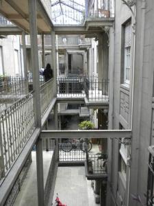 a view of a hallway in a building at Hermoso Apartamento en Ciudad Vieja in Montevideo