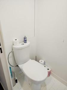 ブレティニー・シュル・オルジュにある30 min PARIS - Proche GARE - Parking PRIVÉの白い部屋のバスルーム(白いトイレ付)