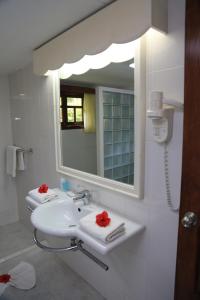 Koupelna v ubytování La Digue Island Lodge