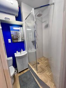 Koupelna v ubytování Apartament ORZEŁ BIAŁY