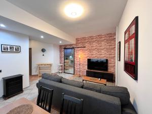 TV a/nebo společenská místnost v ubytování Apartament ORZEŁ BIAŁY