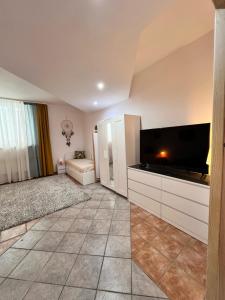 TV a/nebo společenská místnost v ubytování Apartament ORZEŁ BIAŁY
