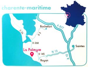 a map of the marina of the marina at Mobil-home 6 personnes - Camping SIBLU Bonne Anse Plage in Les Mathes