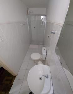 Koupelna v ubytování Hotel Domo