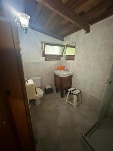 Koupelna v ubytování Cabaña eluney