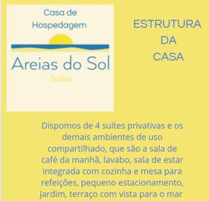 a sign for a saas do sql with a screenshot at Areias do Sol Suítes in Florianópolis