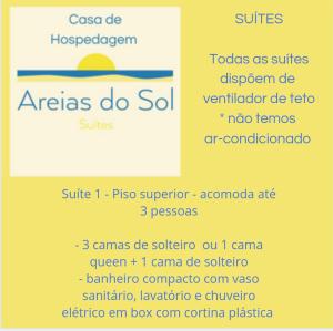 a screenshot of a cell phone with the wordsagos do sla at Areias do Sol Suítes in Florianópolis