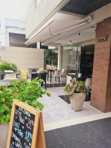 Restaurace v ubytování Monoambiente amplio y cómodo Oasis