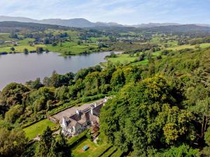 an aerial view of the river dart and the countryside at 3 Bed in Hawkshead 88985 in Near Sawrey