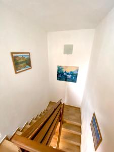 a set of stairs in a house at Chalet 3 Domky 182 in Belá