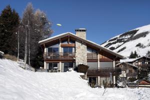 ein Haus auf einem schneebedeckten Berg in der Unterkunft Swan 3 - Appartement 6 couchages in Les Deux Alpes