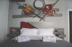 Postel nebo postele na pokoji v ubytování T rooms