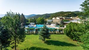 a view of a resort with a swimming pool at Hotel Sirius Spa & Wellness in Strumica