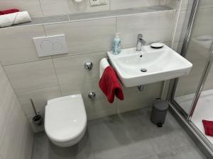 Koupelna v ubytování Hotel Mietz