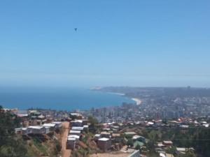 a view of a city and a body of water at Mini Casa en Viña del Mar in Viña del Mar