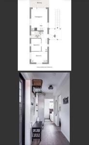 Načrt razporeditve prostorov v nastanitvi Mysig lägenhet i Kungsberget Ski in/out!