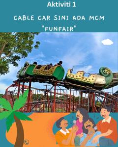 a poster for a car ride at a theme park at BY LG Resort & Water Park Melaka in Melaka