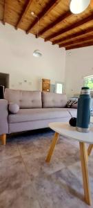 - un salon avec un canapé et une table dans l'établissement Cactus Tempo, à Esquel