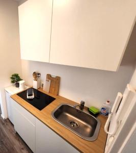 Kuhinja ili čajna kuhinja u objektu Modern Apartment with WIFI& Free Parking& TV