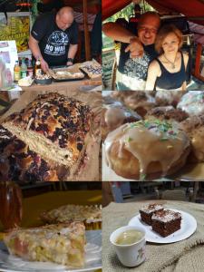 kolaż zdjęć różnych wypieków i deserów w obiekcie AGROTURYSTYKA TEOSIOWO w mieście Pobiedna