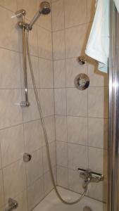 bagno con doccia e porta in vetro di Arberblick - b45689 a Schöfweg