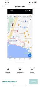 a screenshot of a google maps screenshot at TANIELI YARCE in Genoa