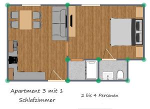 The floor plan of Apart Berghof Steinbock
