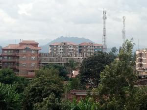 vistas a una ciudad con edificios y árboles en MT. KENYA PALACE, en Nyeri