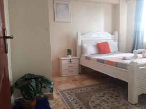 Un pat sau paturi într-o cameră la MT. KENYA PALACE