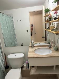 Acogedor Dpto Algarrobo Norte Home Office Wifi Piscinas Hidromasaje的一间浴室