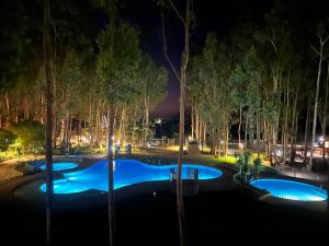 Acogedor Dpto Algarrobo Norte Home Office Wifi Piscinas Hidromasaje内部或周边的泳池