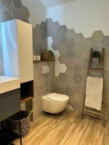 a bathroom with a toilet and a sink at Spacieux & cozy, wifi gratuit, parking, proximité plage 15 min in Puget-sur Argens +72 photos