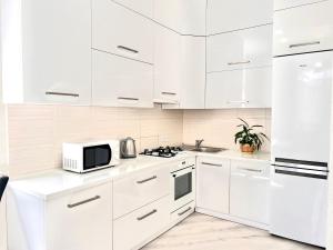 Kuchyňa alebo kuchynka v ubytovaní OSapart Beautiful apartment in a complex Semycvit