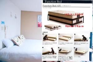 Postel nebo postele na pokoji v ubytování HOTEL AARON通天西