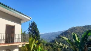uma vista para as montanhas a partir de uma casa em LD RoomA DunhidA em Badulla