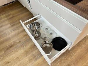 Kuchyň nebo kuchyňský kout v ubytování Apartmány nad Anenským potokem - Říčky