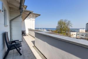 Ein Balkon oder eine Terrasse in der Unterkunft Villa Seeschloss