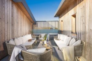 Et opholdsområde på Harlyn Penthouse, Harlyn Bay