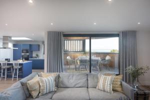 Et opholdsområde på Harlyn Penthouse, Harlyn Bay