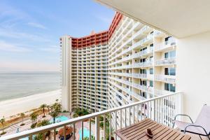 a balcony with a view of the beach at Shores of Panama 1318 in Panama City Beach